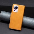Miniatyrbild 5 av 7: SKALO Xiaomi 13 Lite Plånboksfodral i PU-Läder - Gul