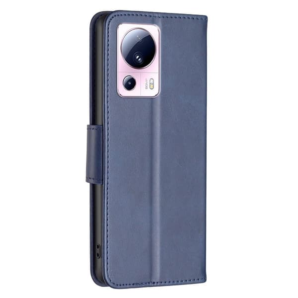 SKALO Xiaomi 13 Lite Lompakkokotelo PU-nahkaa - Sininen