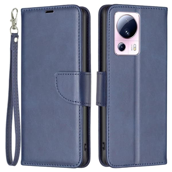 SKALO Xiaomi 13 Lite Lompakkokotelo PU-nahkaa - Sininen