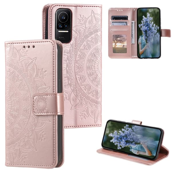 SKALO Xiaomi 13 Lite Mandala Plånboksfodral - Roséguld
