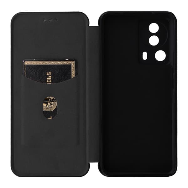 SKALO Xiaomi 13 Lite Carbon Fiber Plånboksfodral - Svart