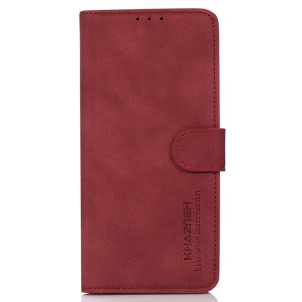 SKALO Xiaomi 13 Lite KHAZNEH Lompakkokotelo PU-nahasta - Punainen