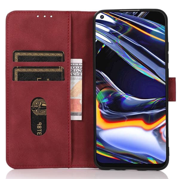 SKALO Xiaomi 13 Lite KHAZNEH Lompakkokotelo PU-nahasta - Punainen