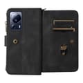 Pikkukuva 7 / 11: SKALO Xiaomi 13 Lite Big Wallet 17-lokeroa Lompakkokotelo - Musta