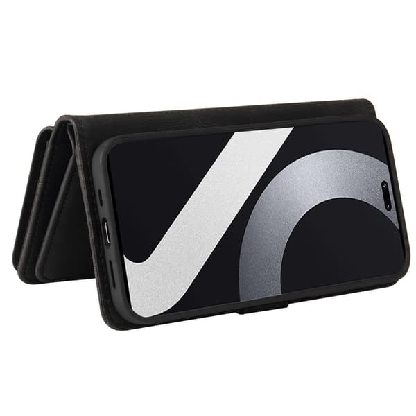 SKALO Xiaomi 13 Lite Big Wallet 17-lokeroa Lompakkokotelo - Musta