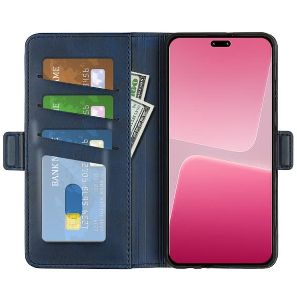 SKALO Xiaomi 13 Lite Premium Wallet Lompakkokotelo - Sininen
