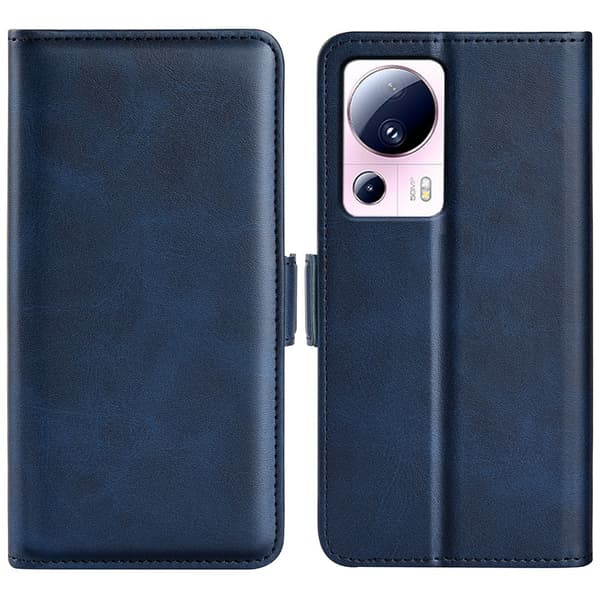 SKALO Xiaomi 13 Lite Premium Wallet Lompakkokotelo - Sininen