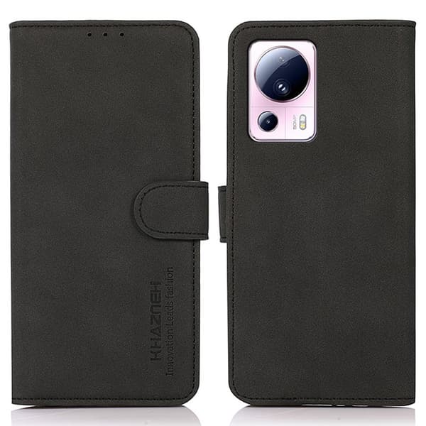 SKALO Xiaomi 13 Lite KHAZNEH Plånboksfodral i PU-Läder - Svart