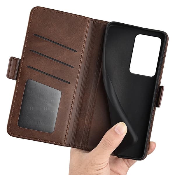 SKALO Xiaomi 13 Lite Premium Wallet Lompakkokotelo - Ruskea