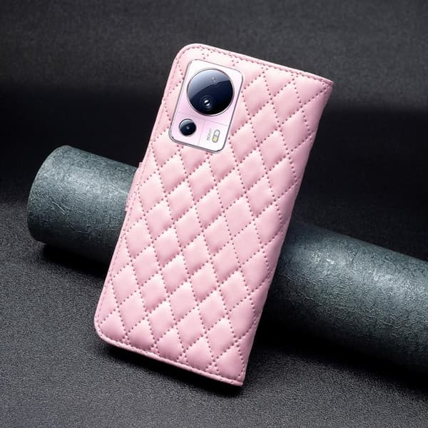 SKALO Xiaomi 13 Lite BINFEN COLOR Tikattu Lompakko - Pinkki