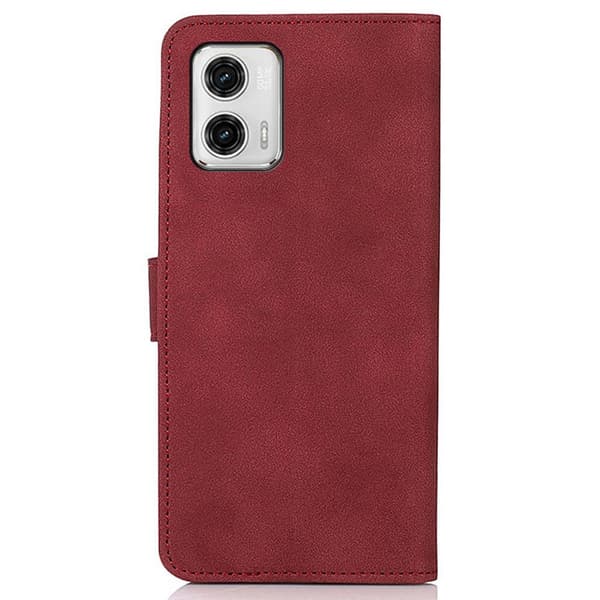 SKALO Motorola Moto G73 5G KHAZNEH Pungetui i PU-læder - Rød
