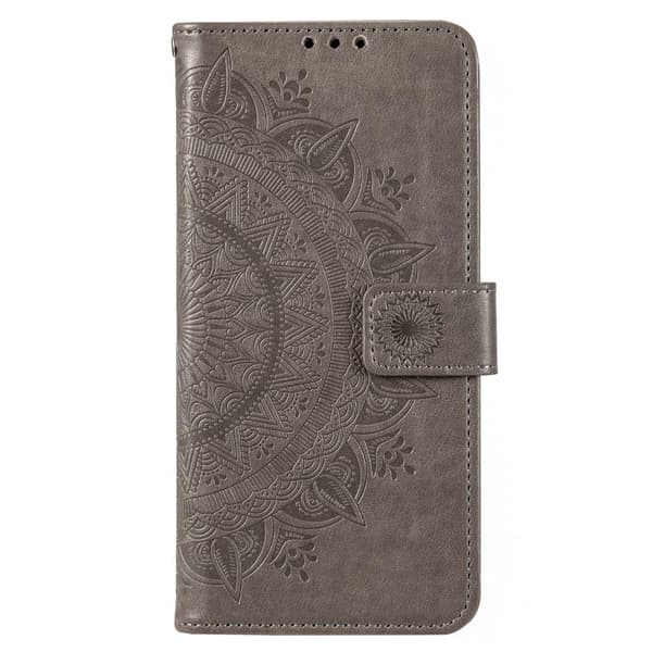 SKALO Motorola Moto G73 5G Mandala Flip Cover - Grå