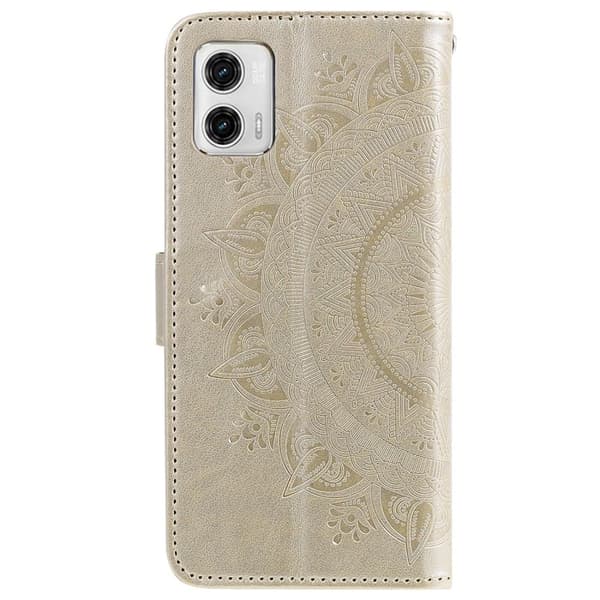 SKALO Motorola Moto G73 5G Mandala Flip Cover - Guld