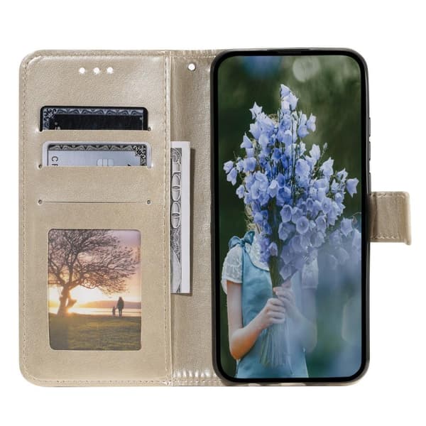 SKALO Motorola Moto G73 5G Mandala Flip Cover - Guld