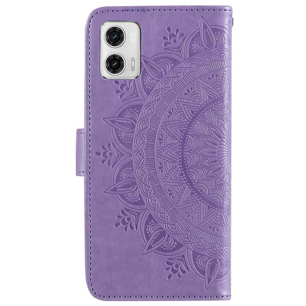 SKALO Motorola Moto G73 5G Mandala Flip Cover - Lilla