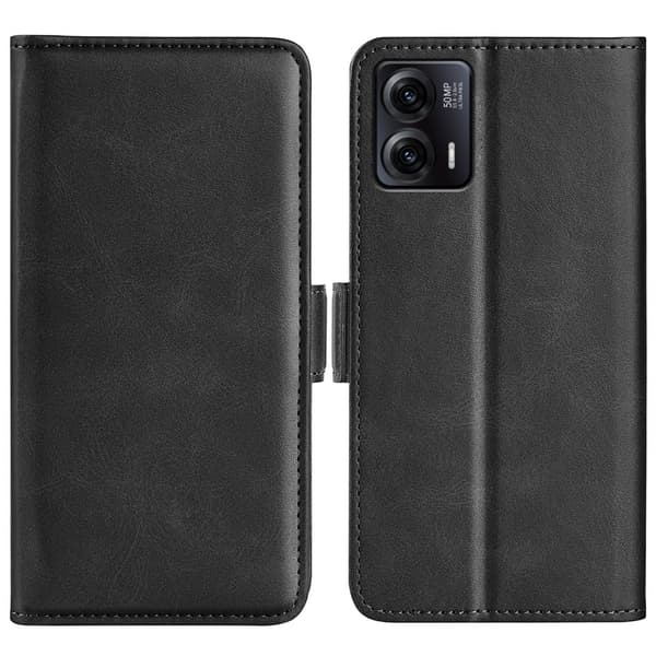 SKALO Motorola Moto G73 5G Premium Wallet Lompakkokotelo - Musta