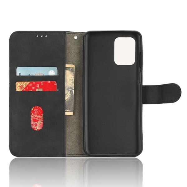 SKALO Motorola Moto G73 5G Matt PU-læderpungetui - Sort