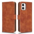 Pikkukuva 1 / 7: SKALO Motorola Moto G73 5G Matt PU Nahka lompakkokotelo - Ruskea
