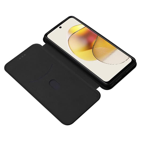 SKALO Motorola Moto G23 4G Carbon Fiber Pungetui - Sort