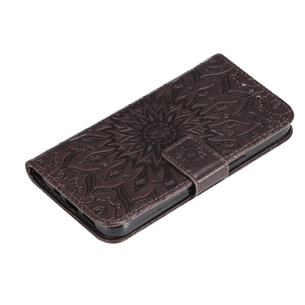 SKALO Motorola Moto G23 4G Mandala Plånboksfodral - Brun