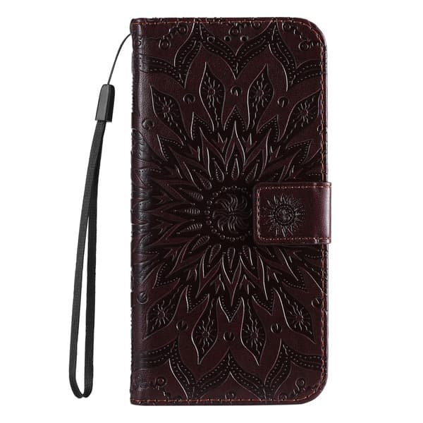 SKALO Motorola Moto G23 4G Mandala Plånboksfodral - Brun