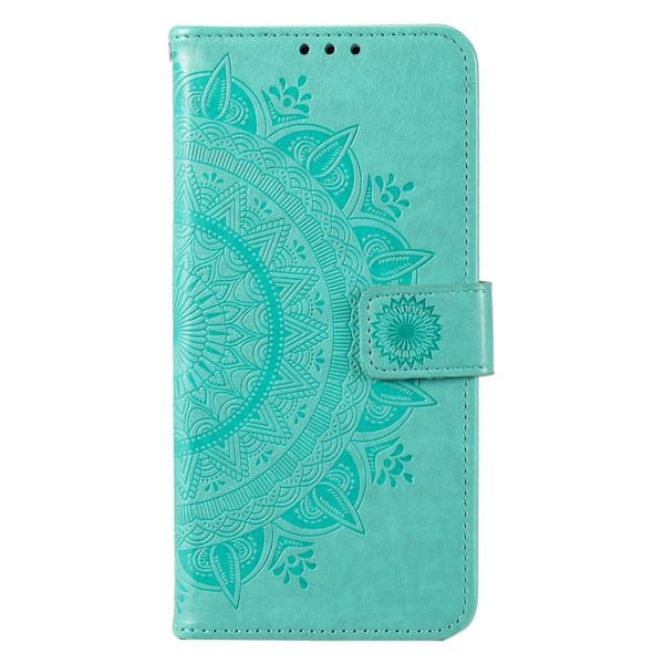 SKALO Motorola Moto G73 5G Mandala Plånboksfodral - Turkos