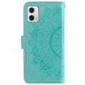 Miniatyrbild 5 av 5: SKALO Motorola Moto G73 5G Mandala Plånboksfodral - Turkos