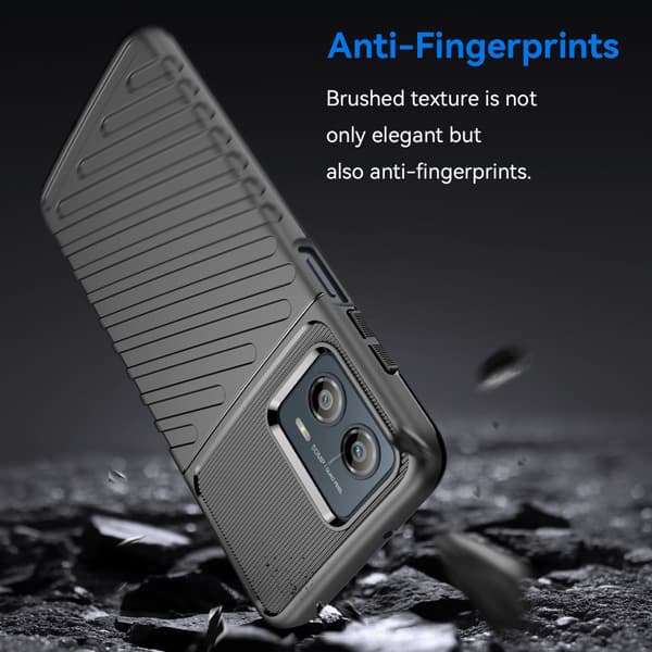 SKALO Motorola Moto G53 5G Twill TPU-cover - Sort