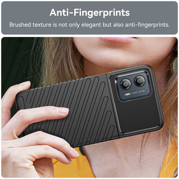 SKALO Motorola Moto G53 5G Twill TPU-cover - Sort