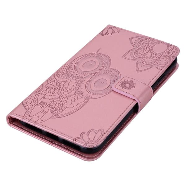 SKALO Motorola Moto G23 4G Mandala Owl Plånboksfodral - Roséguld