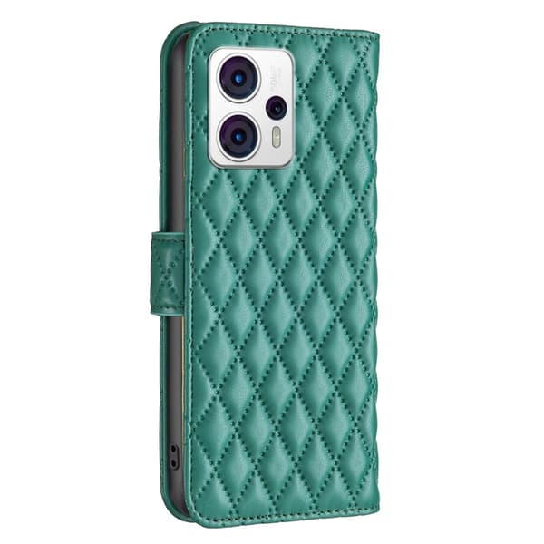 SKALO Motorola Moto G23 4G BINFEN COLOR Tikattu Lompakko - Vihreä