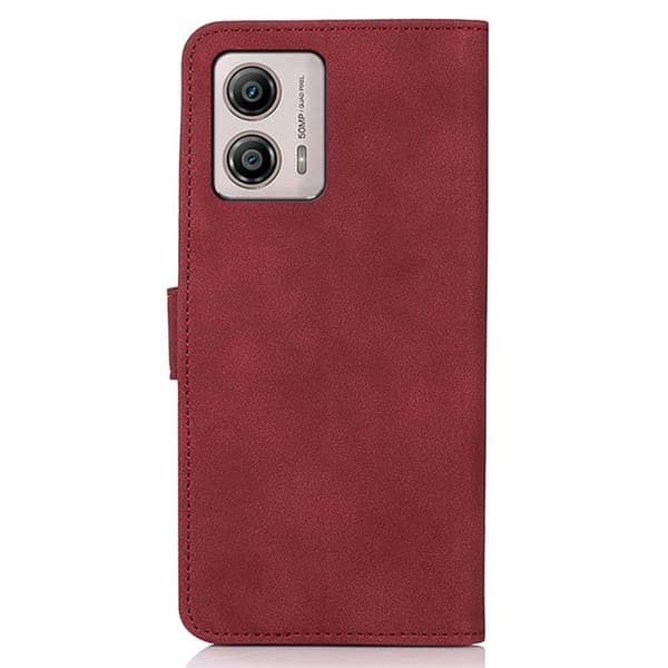 SKALO Motorola Moto G23 4G KHAZNEH Lompakkokotelo PU-nahasta - Punainen