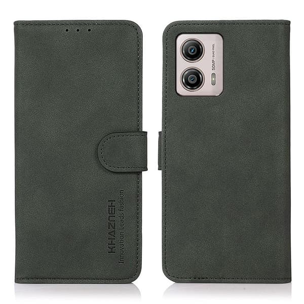 SKALO Motorola Moto G23 4G KHAZNEH Plånboksfodral i PU-Läder - Grön