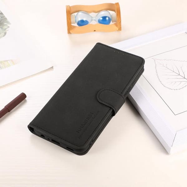 SKALO Motorola Moto G23 4G KHAZNEH Lompakkokotelo PU-nahasta - Musta