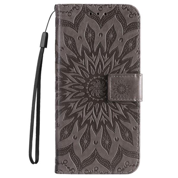 SKALO Motorola Moto G23 4G Mandala Plånboksfodral - Grå