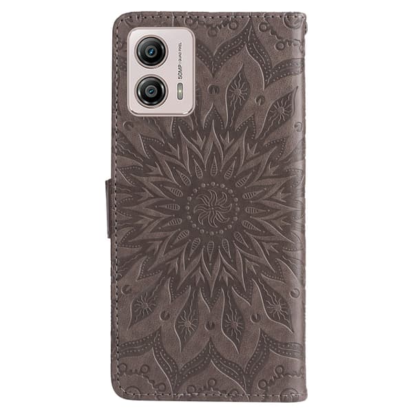 SKALO Motorola Moto G23 4G Mandala Plånboksfodral - Grå