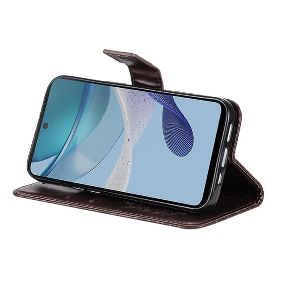 SKALO Motorola Moto G53 5G Mandala Flip Cover - Brun