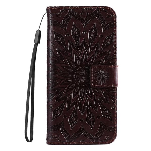 SKALO Motorola Moto G53 5G Mandala Flip Cover - Brun