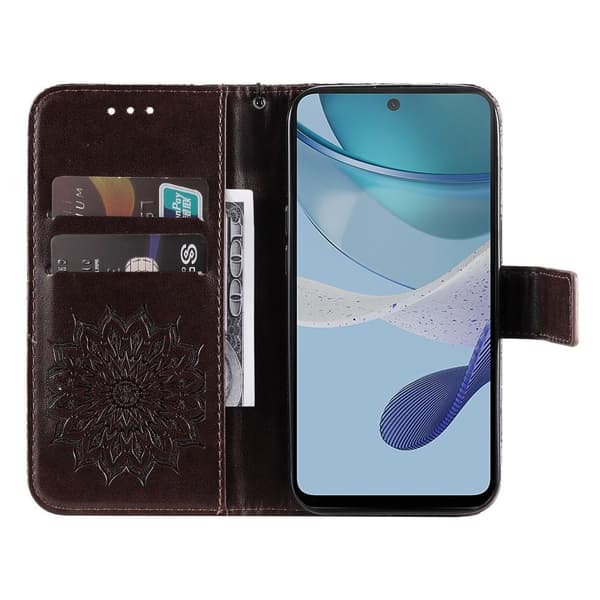 SKALO Motorola Moto G53 5G Mandala Flip Cover - Brun