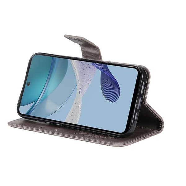 SKALO Motorola Moto G53 5G Mandala Plånboksfodral - Grå