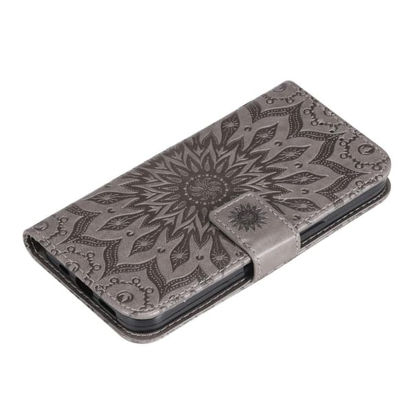 SKALO Motorola Moto G53 5G Mandala Plånboksfodral - Grå