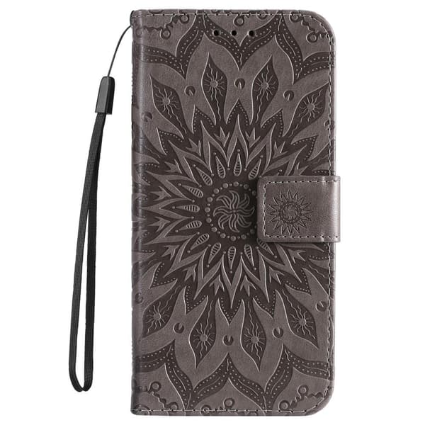 SKALO Motorola Moto G53 5G Mandala Plånboksfodral - Grå