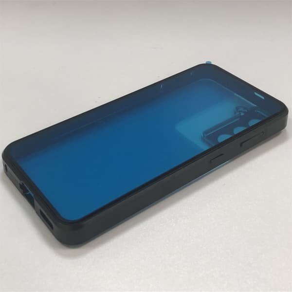 Magneettinen kaksipuolinen karkaistu lasi puhelinkotelo Samsung S21:lle Musta