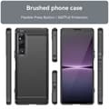 Miniatyrbilde 3 av 4: Børstet silikondeksel Sony Xperia 10 V - Svart