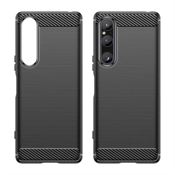 Børstet silikondeksel Sony Xperia 10 V - Svart