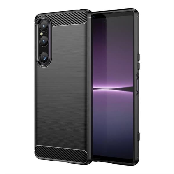 Børstet silikondeksel Sony Xperia 10 V - Svart