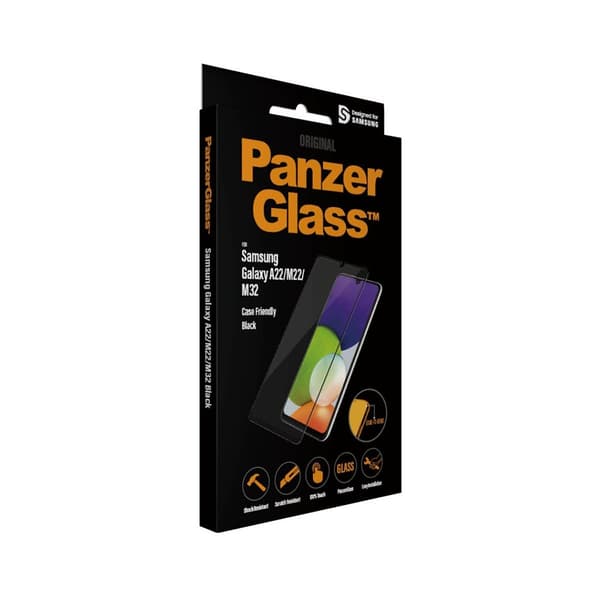 PanzerGlass Samsung Galaxy A22 4G Näytönsuoja Edge-to-Edge Case Friendly