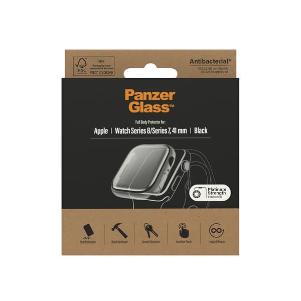 PanzerGlass Apple Watch 41mm Skal med Skärmskydd Full Body Protector Svart