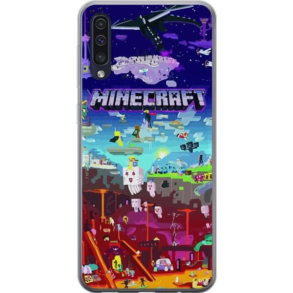 Samsung Galaxy A50 Gennemsigtig cover Minecraft