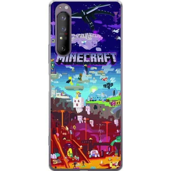 Sony Xperia 1 II Läpinäkyvä kuori Minecraft